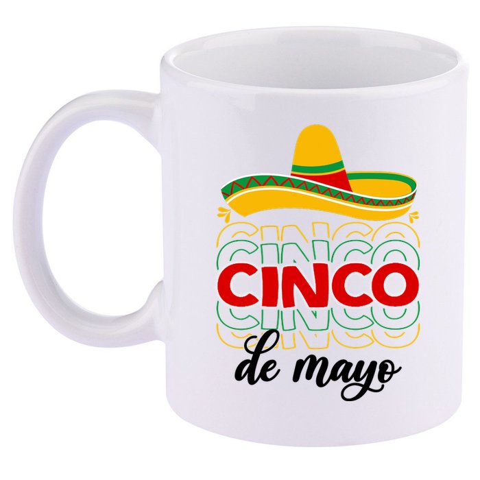 Cinco De Mayo Fiesta Retro 11oz C Handle Ceramic Mug