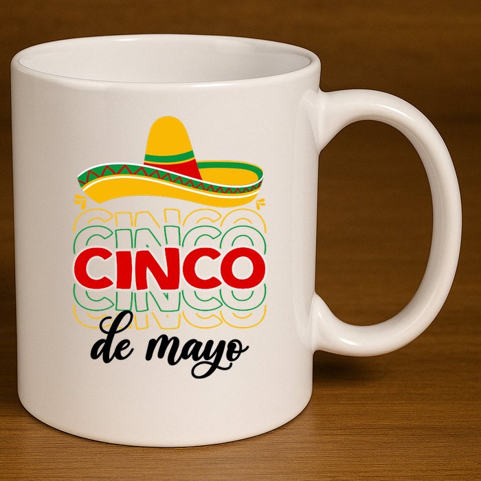 Cinco De Mayo Fiesta Retro 11oz C Handle Ceramic Mug