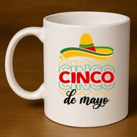 Cinco De Mayo Fiesta Retro 11oz C Handle Ceramic Mug