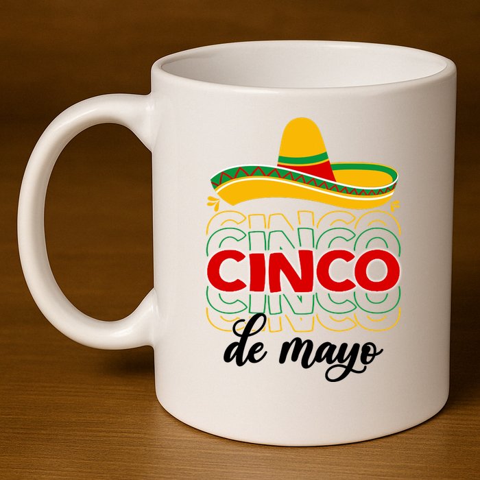 Cinco De Mayo Fiesta Retro 11oz C Handle Ceramic Mug