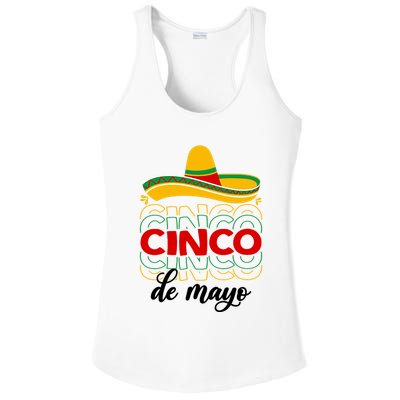 Cinco De Mayo Fiesta Retro Ladies PosiCharge Competitor Racerback Tank