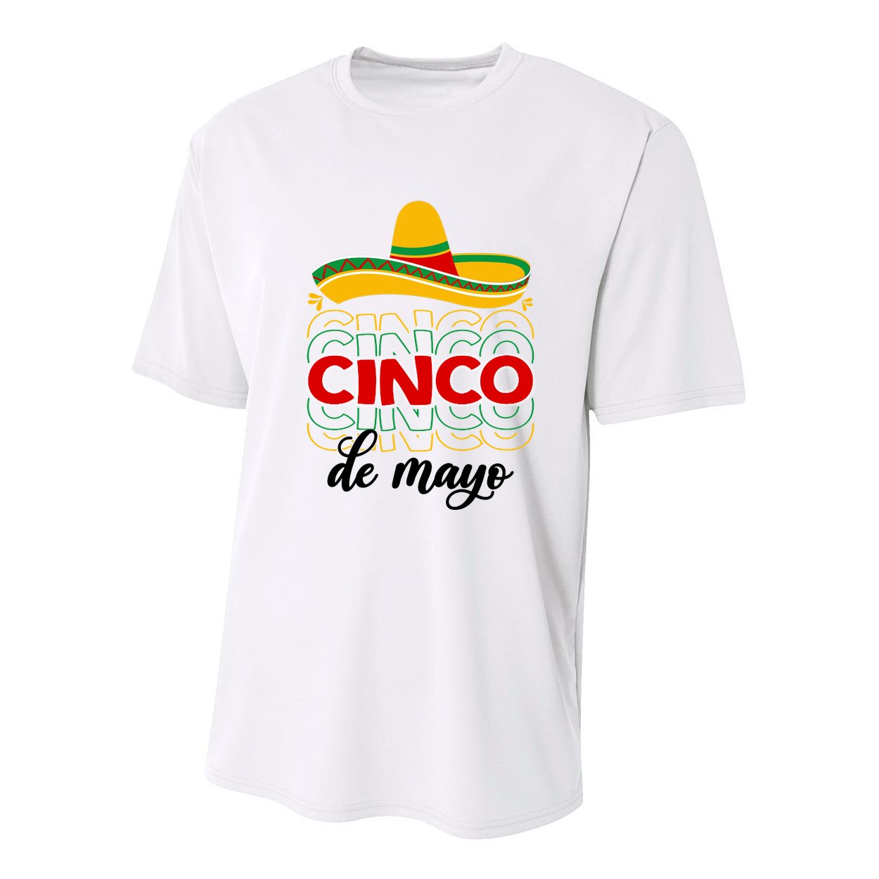 Cinco De Mayo Fiesta Retro Youth Performance Sprint T-Shirt