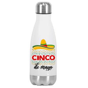 Cinco De Mayo Fiesta Retro Stainless Steel Insulated Water Bottle