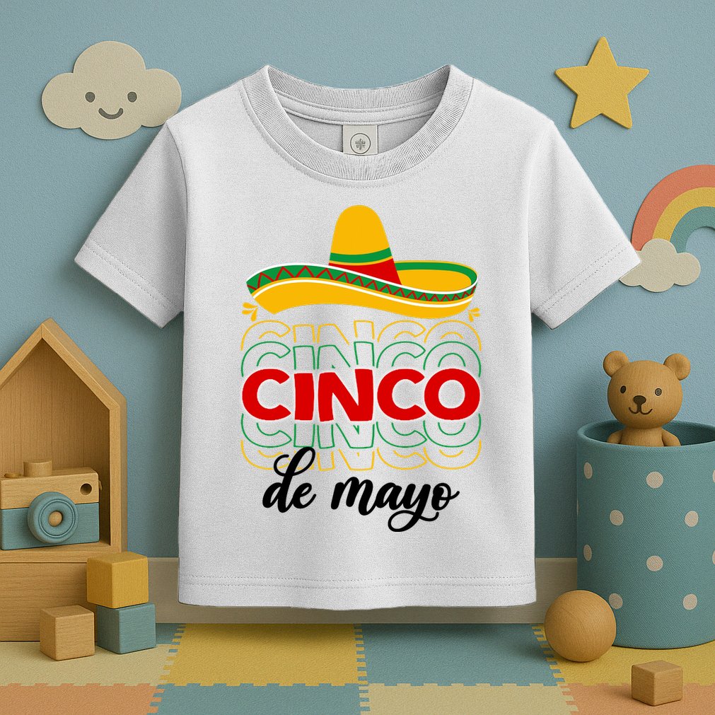 Cinco De Mayo Fiesta Retro Toddler T-Shirt