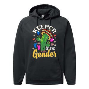 Cinco De Mayo Baby Shower Gender Reveal Keeper Of The Gender Performance Fleece Hoodie