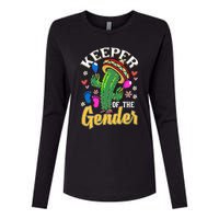 Cinco De Mayo Baby Shower Gender Reveal Keeper Of The Gender Womens Cotton Relaxed Long Sleeve T-Shirt