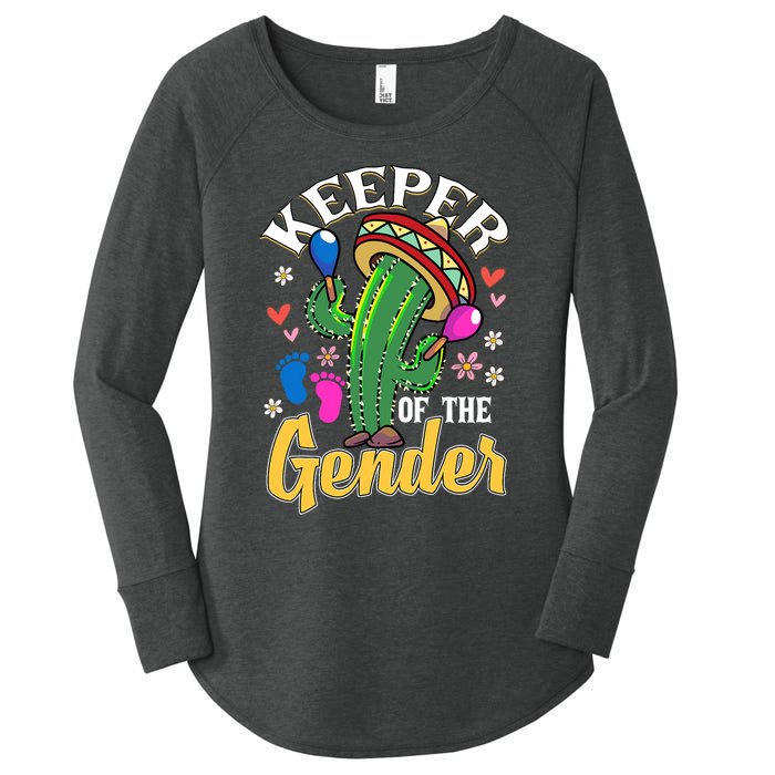 Cinco De Mayo Baby Shower Gender Reveal Keeper Of The Gender Women's Perfect Tri Tunic Long Sleeve Shirt