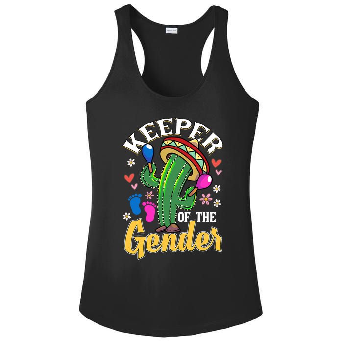 Cinco De Mayo Baby Shower Gender Reveal Keeper Of The Gender Ladies PosiCharge Competitor Racerback Tank