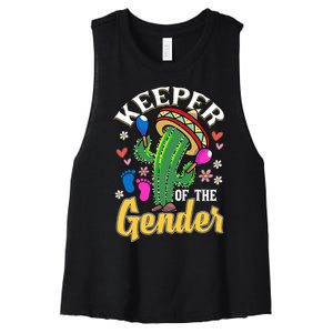 Cinco De Mayo Baby Shower Gender Reveal Keeper Of The Gender Women's Racerback Cropped Tank