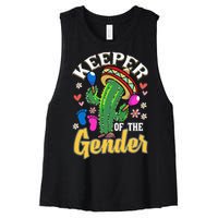 Cinco De Mayo Baby Shower Gender Reveal Keeper Of The Gender Women's Racerback Cropped Tank