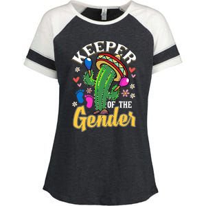 Cinco De Mayo Baby Shower Gender Reveal Keeper Of The Gender Enza Ladies Jersey Colorblock Tee