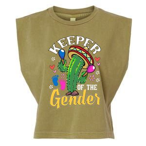 Cinco De Mayo Baby Shower Gender Reveal Keeper Of The Gender Garment-Dyed Women's Muscle Tee