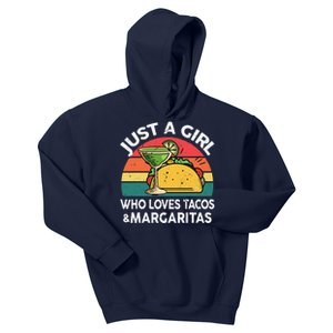 Cinco De Mayo Girl Love Tacos Margaritas Funny Mexican Kids Hoodie