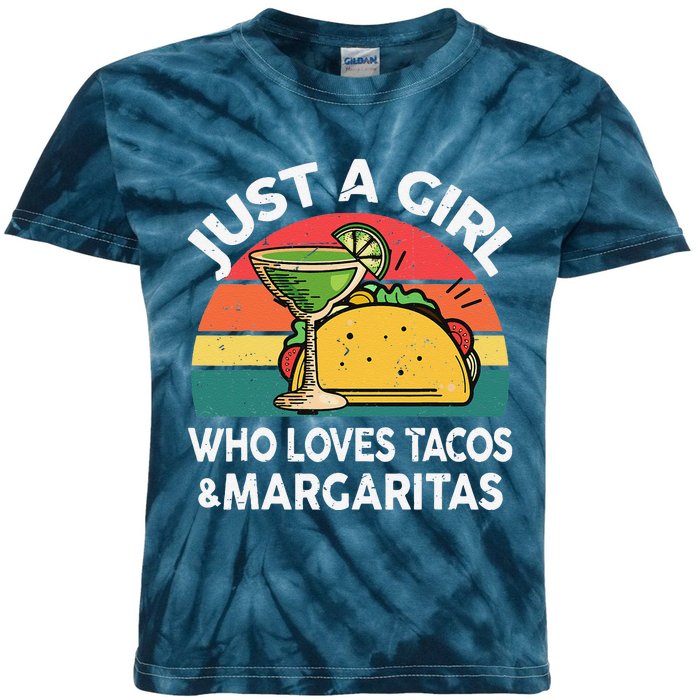 Cinco De Mayo Girl Love Tacos Margaritas Funny Mexican Kids Tie-Dye T-Shirt