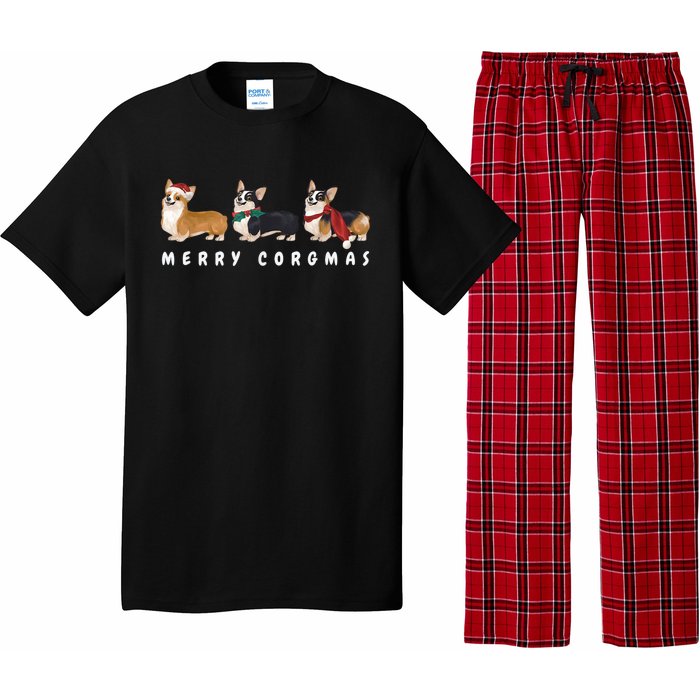 Corgi Dog Merry Corgmas Santa Corgi Ugly Christmas Sweater Pajama Set