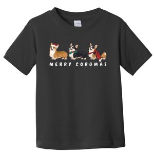 Corgi Dog Merry Corgmas Santa Corgi Ugly Christmas Sweater Toddler T-Shirt