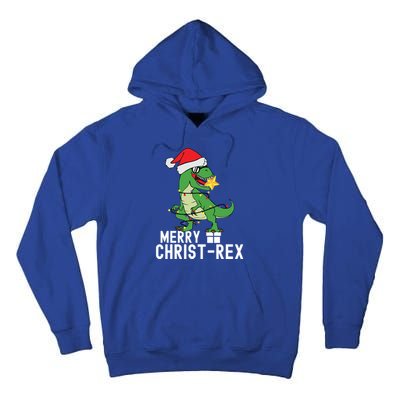 Christmas Dinosaur Merry Christrex Tree Rex Christmas Cute Gift Tall Hoodie