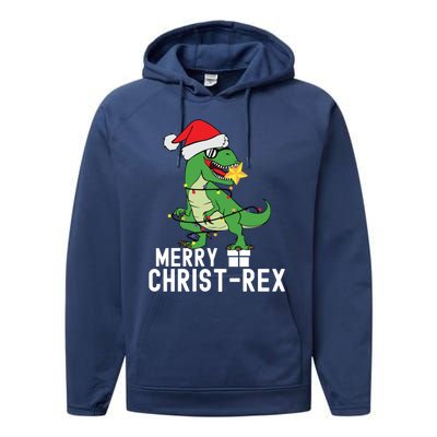 Christmas Dinosaur Merry Christrex Tree Rex Christmas Cute Gift Performance Fleece Hoodie