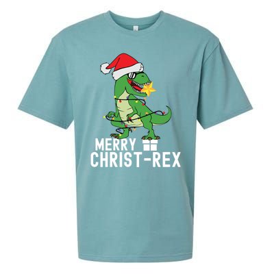 Christmas Dinosaur Merry Christrex Tree Rex Christmas Cute Gift Sueded Cloud Jersey T-Shirt