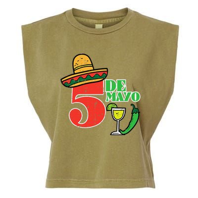 Cinco De Mayo 5 Cinco De Mayo Mexican Fiesta Party Garment-Dyed Women's Muscle Tee