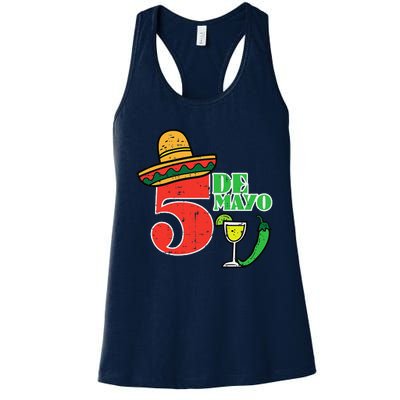 Cinco De Mayo 5 Cinco De Mayo Mexican Fiesta Party Women's Racerback Tank