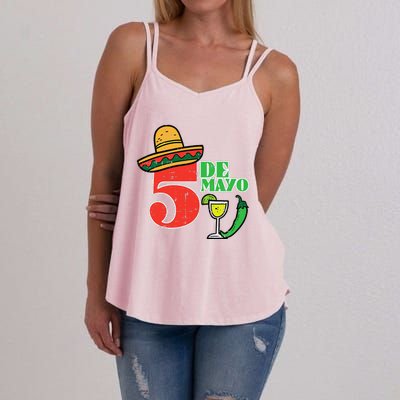 Cinco De Mayo 5 Cinco De Mayo Mexican Fiesta Party Women's Strappy Tank