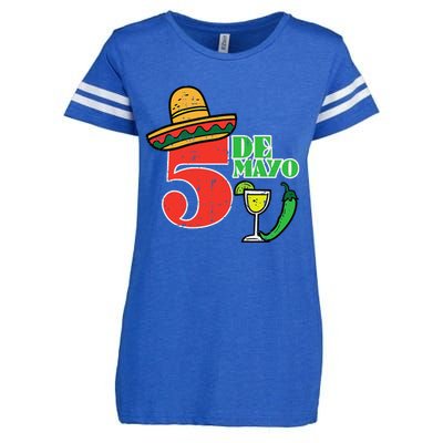 Cinco De Mayo 5 Cinco De Mayo Mexican Fiesta Party Enza Ladies Jersey Football T-Shirt