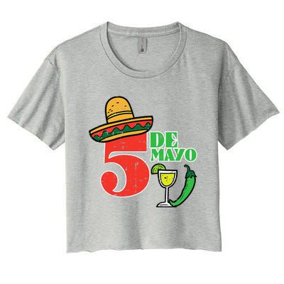 Cinco De Mayo 5 Cinco De Mayo Mexican Fiesta Party Women's Crop Top Tee