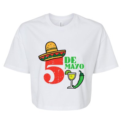 Cinco De Mayo 5 Cinco De Mayo Mexican Fiesta Party Bella+Canvas Jersey Crop Tee