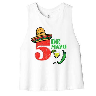 Cinco De Mayo 5 Cinco De Mayo Mexican Fiesta Party Women's Racerback Cropped Tank