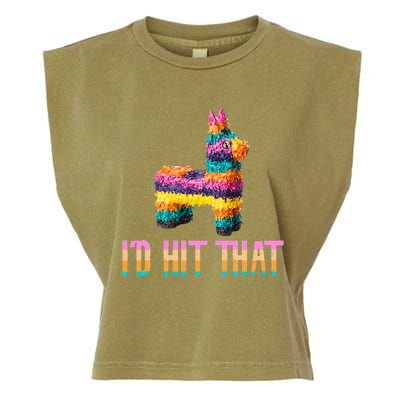 Cinco de Mayo Funny Pinata I'D HIT THAT Garment-Dyed Women's Muscle Tee