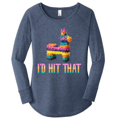 Cinco de Mayo Funny Pinata I'D HIT THAT Women's Perfect Tri Tunic Long Sleeve Shirt