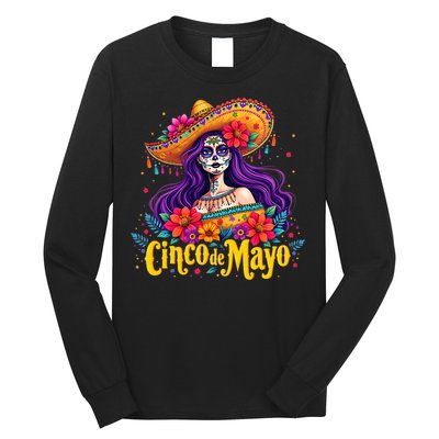 Cinco De Mayo 2025 Mexican Fiesta 5 De Mayo Girl Women Long Sleeve Shirt