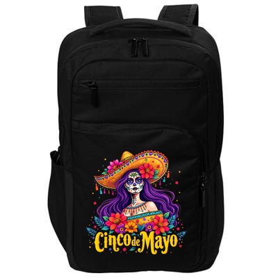 Cinco De Mayo 2025 Mexican Fiesta 5 De Mayo Girl Women Impact Tech Backpack