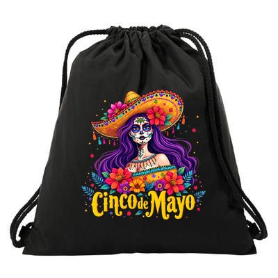 Cinco De Mayo 2025 Mexican Fiesta 5 De Mayo Girl Women Drawstring Bag
