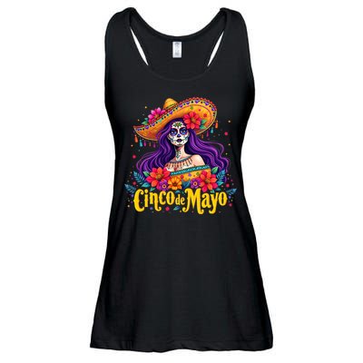 Cinco De Mayo 2025 Mexican Fiesta 5 De Mayo Girl Women Ladies Essential Flowy Tank