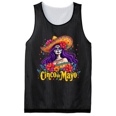 Cinco De Mayo 2025 Mexican Fiesta 5 De Mayo Girl Women Mesh Reversible Basketball Jersey Tank