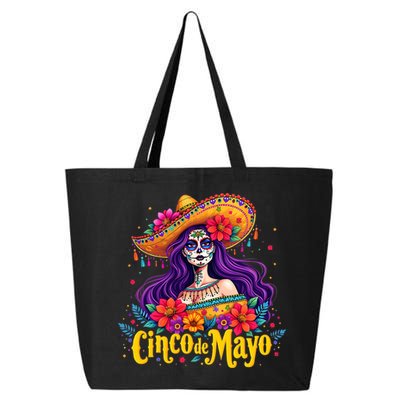 Cinco De Mayo 2025 Mexican Fiesta 5 De Mayo Girl Women 25L Jumbo Tote