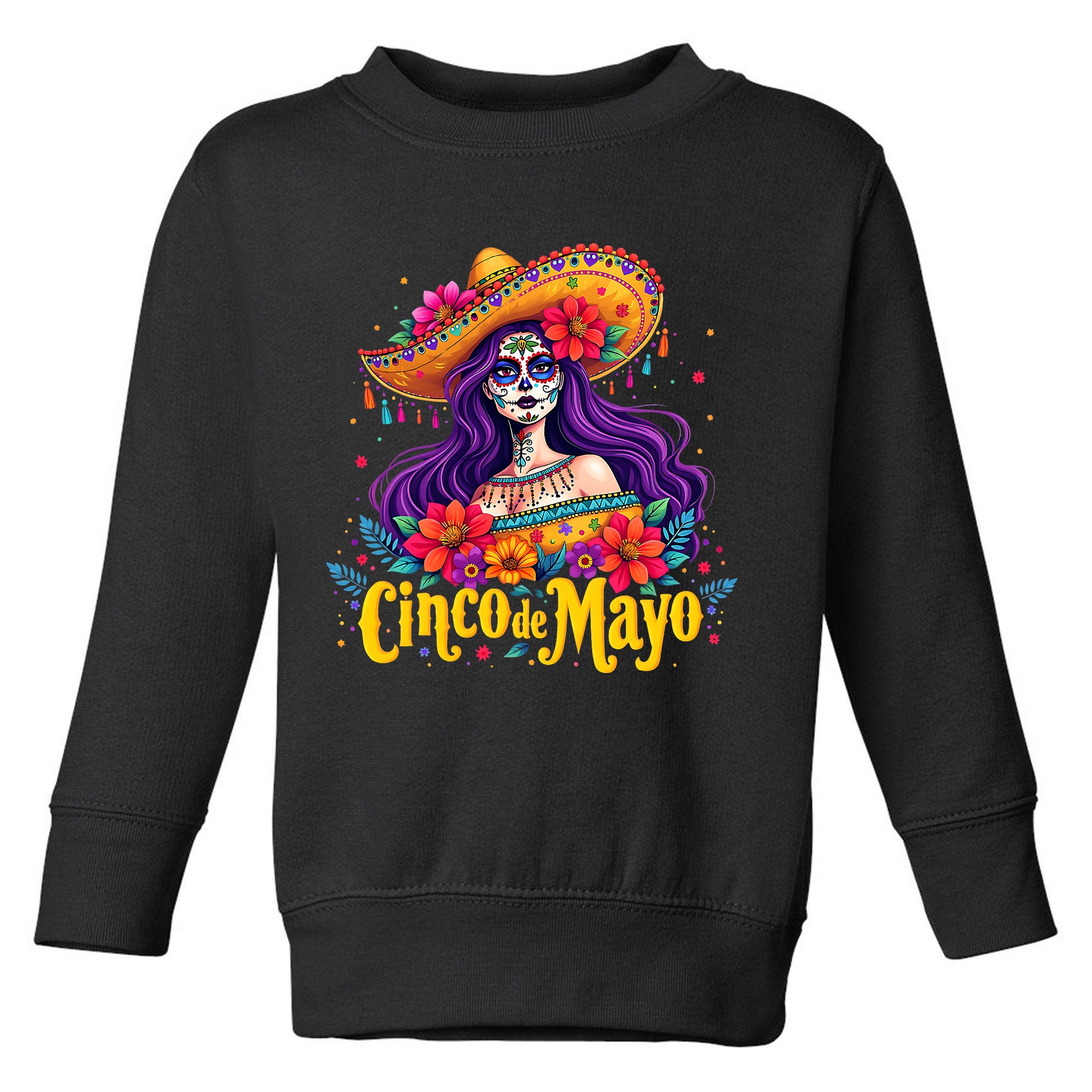 Cinco De Mayo 2025 Mexican Fiesta 5 De Mayo Girl Women Toddler Sweatshirt