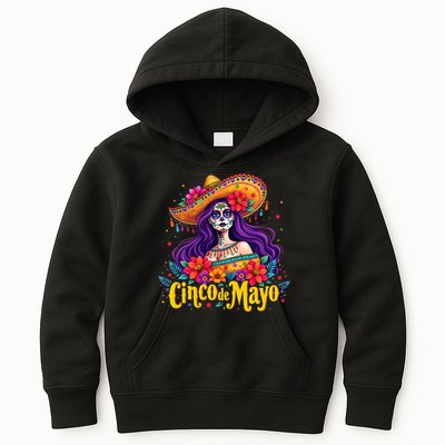 Cinco De Mayo 2025 Mexican Fiesta 5 De Mayo Girl Women Kids Hoodie
