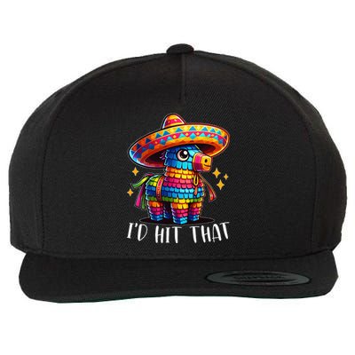 Cinco De Mayo Funny Ideas ID Hit That Pinata Gift Wool Snapback Cap