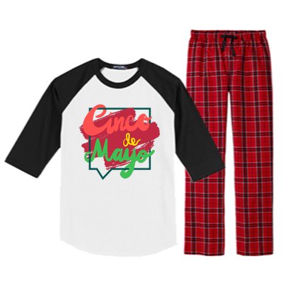 Cinco De Mayo Text Celebration Raglan Sleeve Pajama Set