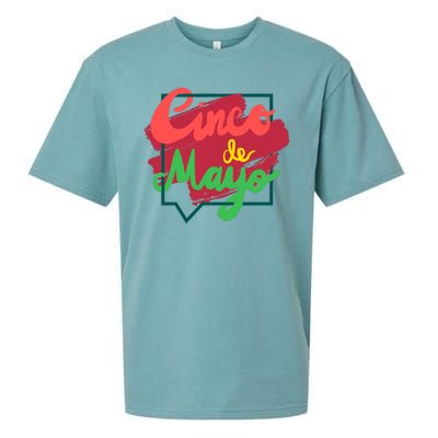 Cinco De Mayo Text Celebration Sueded Cloud Jersey T-Shirt