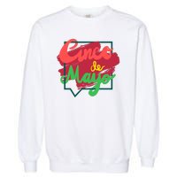 Cinco De Mayo Text Celebration Garment-Dyed Sweatshirt