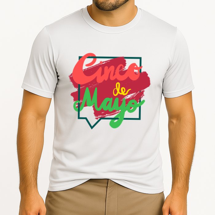 Cinco De Mayo Text Celebration Cooling Performance Crew T-Shirt