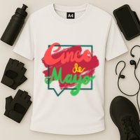 Cinco De Mayo Text Celebration Cooling Performance Crew T-Shirt