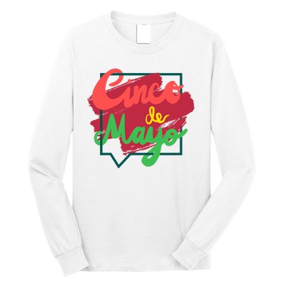 Cinco De Mayo Text Celebration Long Sleeve Shirt