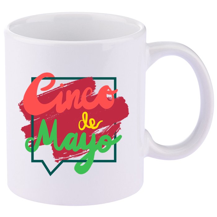 Cinco De Mayo Text Celebration 11oz C Handle Ceramic Mug