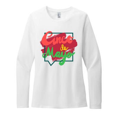 Cinco De Mayo Text Celebration Womens CVC Long Sleeve Shirt