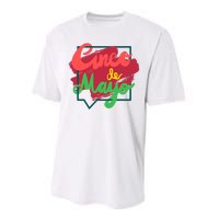 Cinco De Mayo Text Celebration Performance Sprint T-Shirt